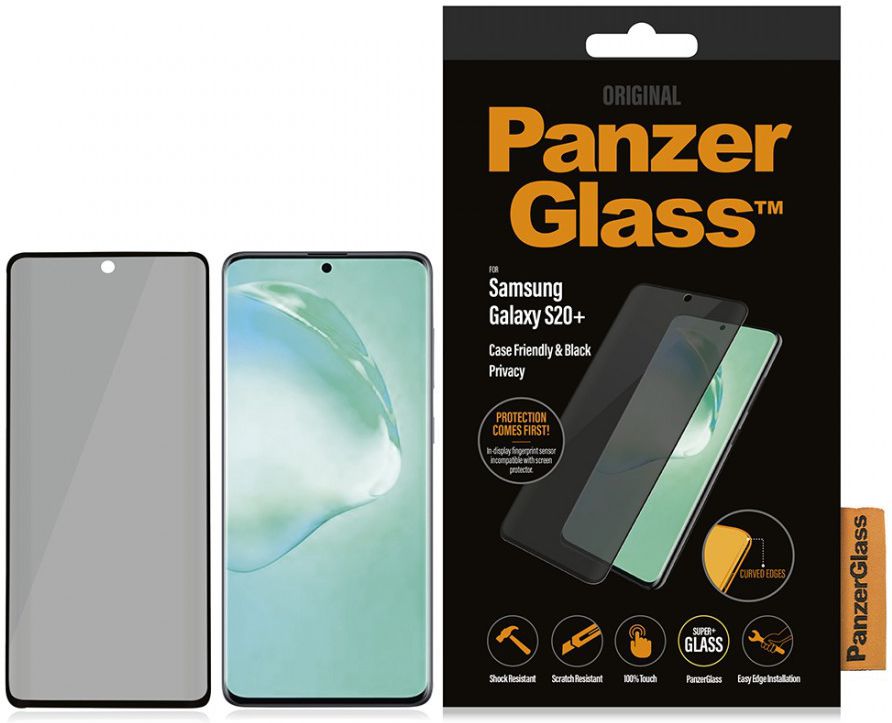 PanzerGlass Privacy Glass Samsung S20 Plus Screen Protector Zwart afbeelding 4