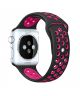 BeHello Premium Apple Watch 41MM / 40MM / 38MM Bandje Siliconen Zwart/Roze
