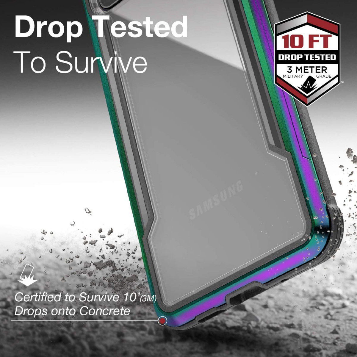 Raptic Shield Samsung Galaxy S20 Plus Case Militair Getest Iridescent afbeelding 4