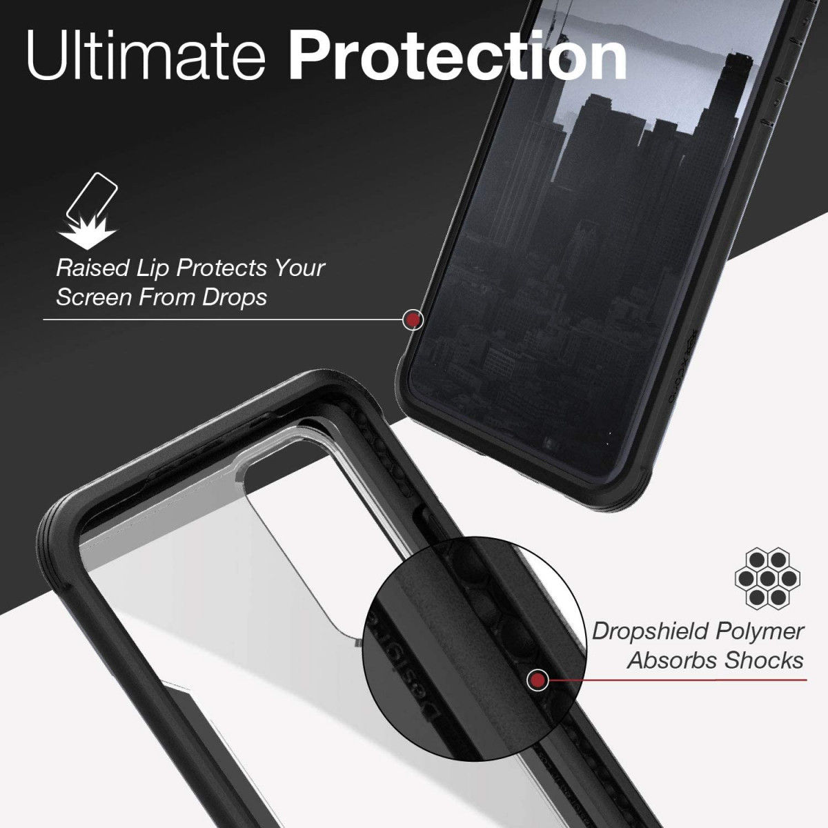Raptic Shield Samsung Galaxy S20 Plus Case Militair Getest Zwart afbeelding 5
