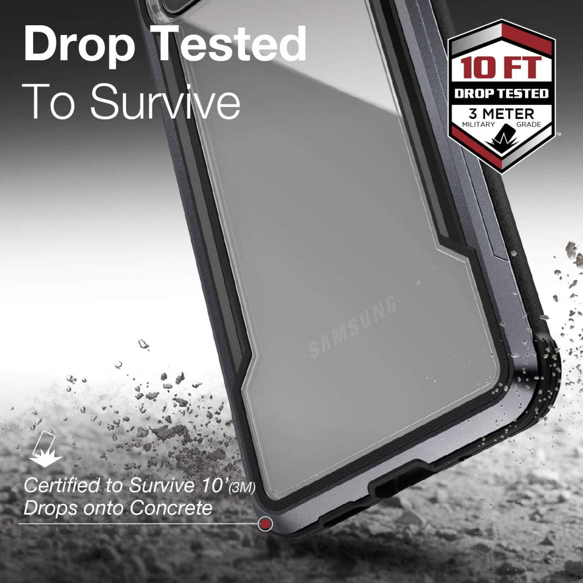 Raptic Shield Samsung Galaxy S20 Plus Case Militair Getest Zwart afbeelding 4