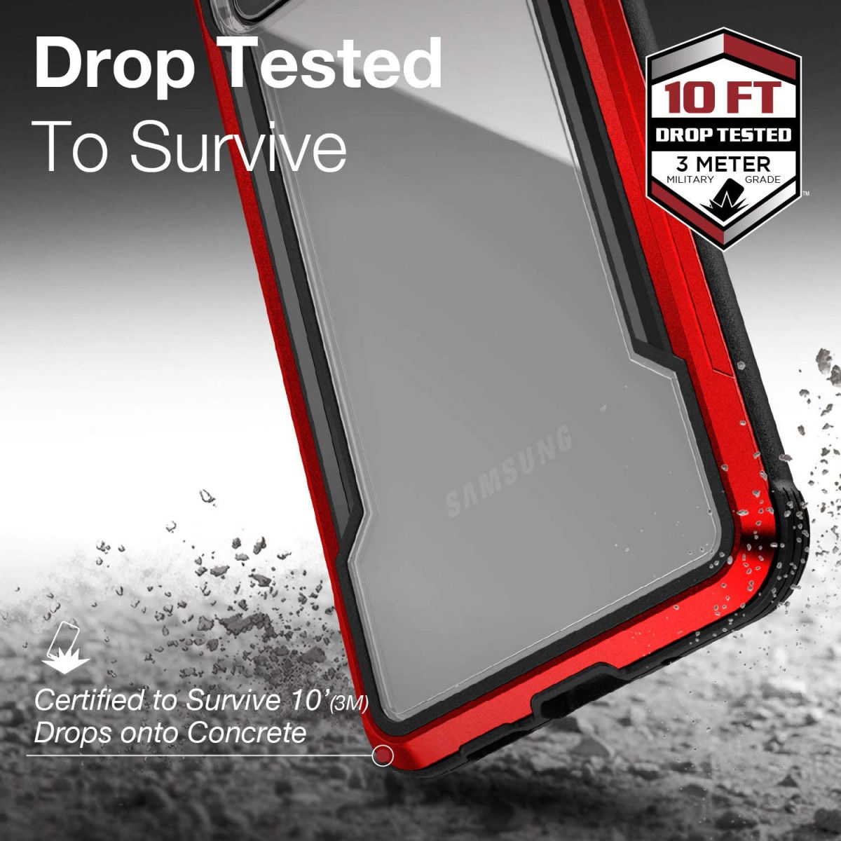 Raptic Shield Samsung Galaxy S20 Plus Case Militair Getest Rood afbeelding 4