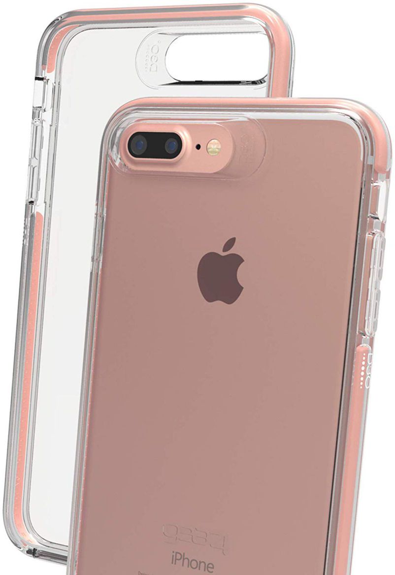 Gear4 D3O Piccadilly Apple iPhone 8 / 7 Plus Hoesje Transparant/Roze afbeelding 2