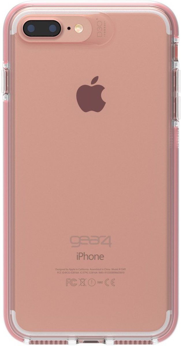 Gear4 D3O Piccadilly Apple iPhone 8 / 7 Plus Hoesje Transparant/Roze afbeelding 4