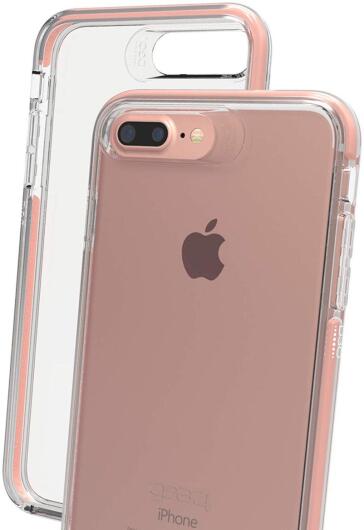 Gear4 D3O Piccadilly Apple iPhone 8 / 7 Plus Hoesje Transparant/Roze afbeelding 2
