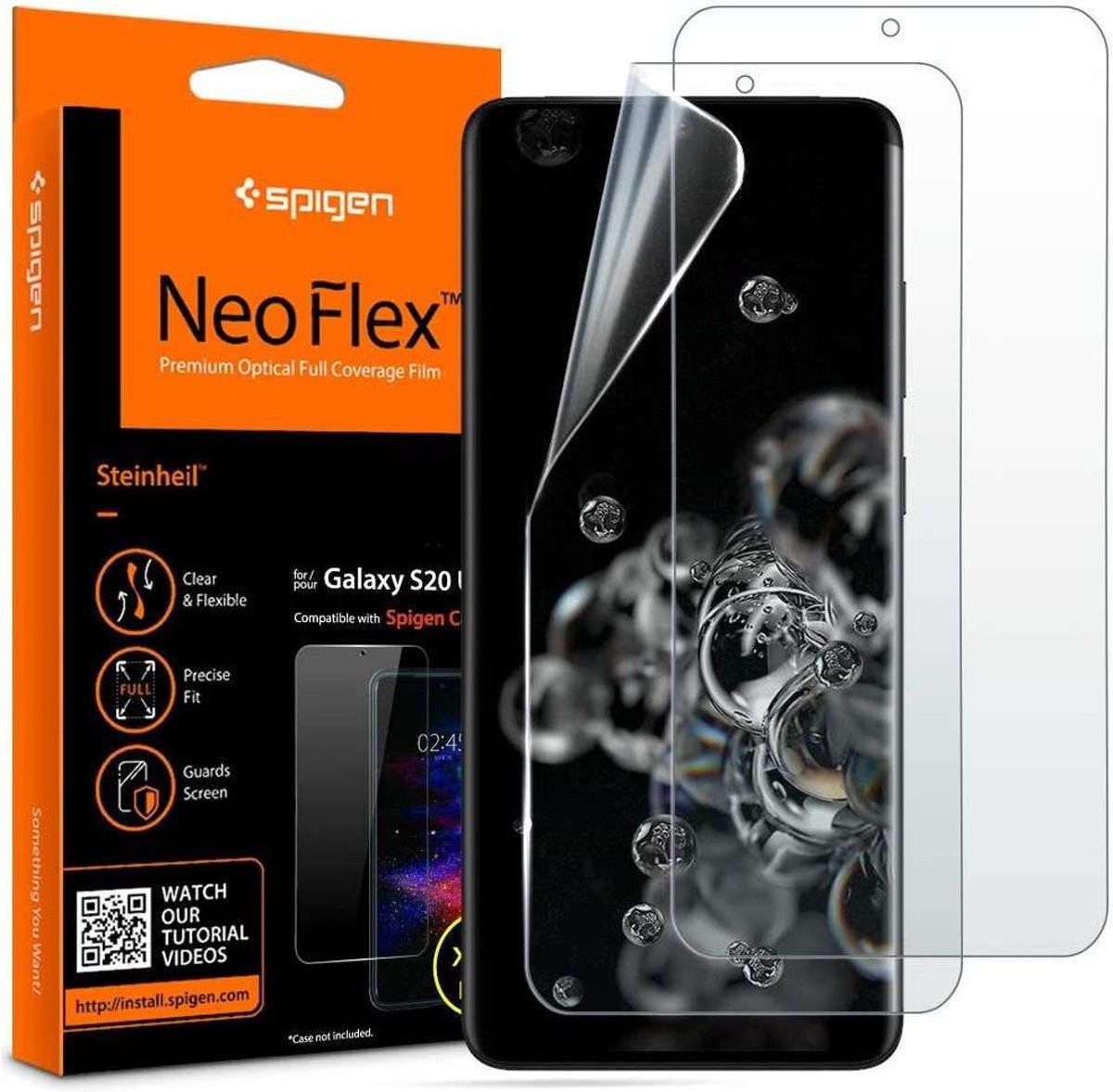 Spigen Neo Flex HD Screen Protector Samsung Galaxy S20 Ultra (2 Pack) afbeelding 1