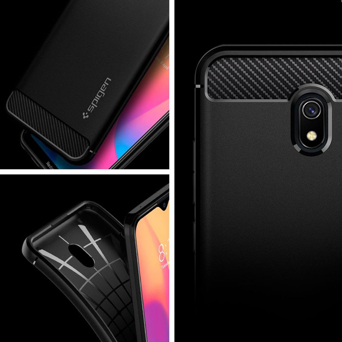 Spigen Rugged Armor Xiaomi Redmi 8a Hoesje Zwart afbeelding 4