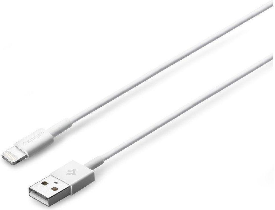 Spigen C10LS Lightning Kabel 1 Meter Wit afbeelding 2