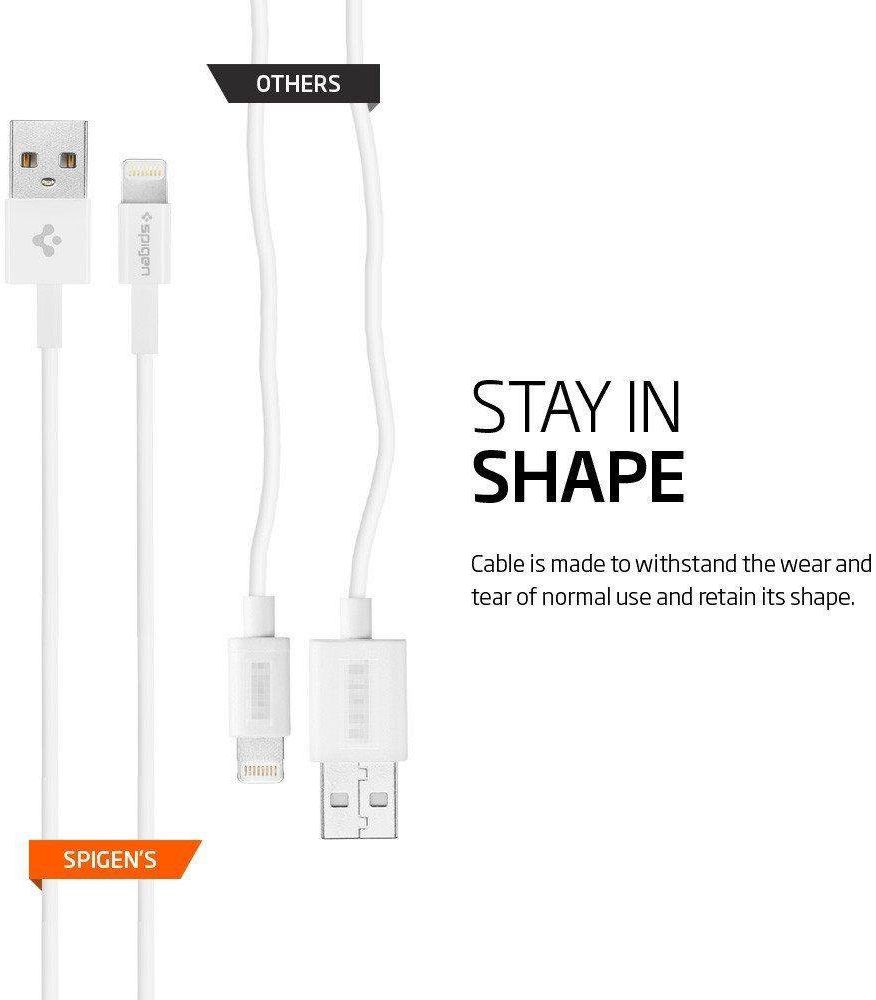 Spigen C10LS Lightning Kabel 1 Meter Wit afbeelding 7