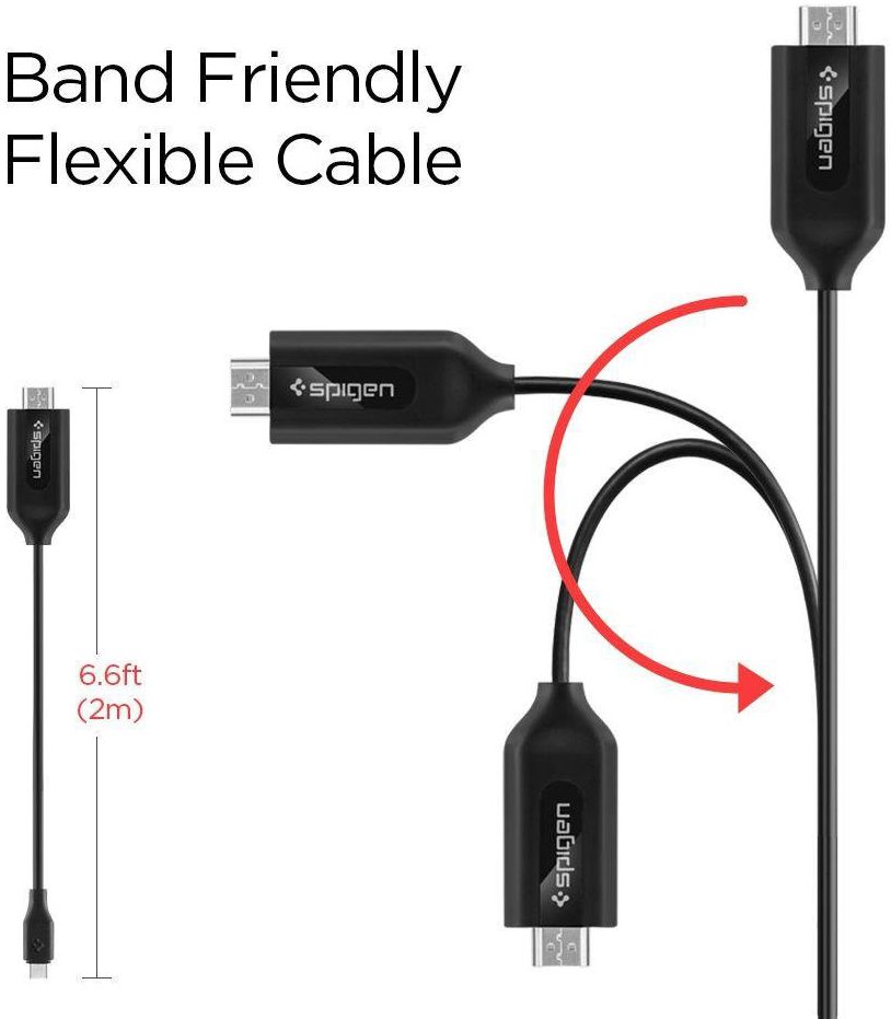Spigen USB-C naar HDMI Kabel 2 Meter Zwart afbeelding 7
