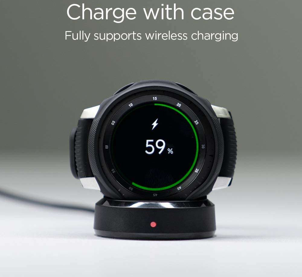 Spigen Liquid Air Samsung Galaxy Watch 46MM Hoesje Zwart afbeelding 10