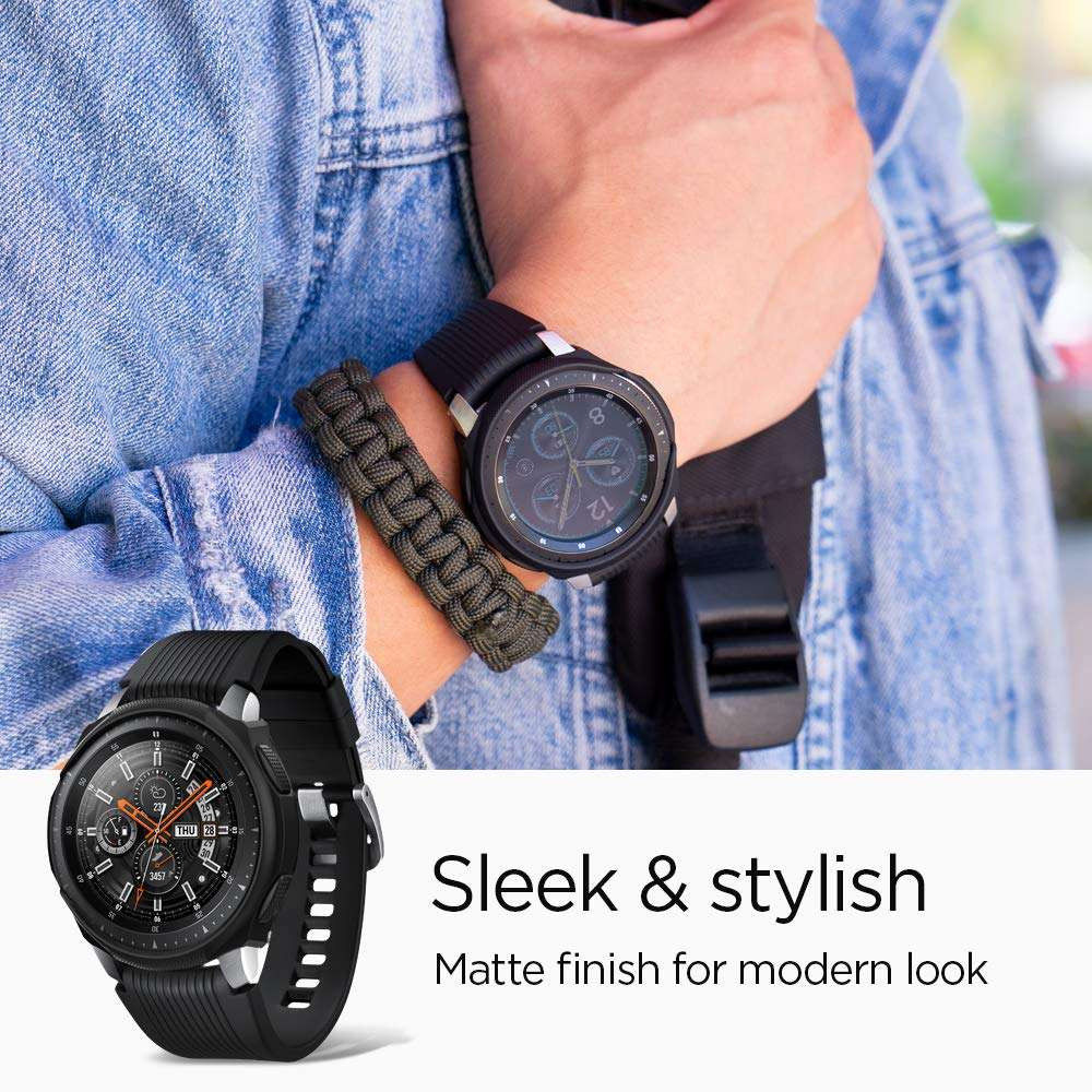 Spigen Liquid Air Samsung Galaxy Watch 46MM Hoesje Zwart afbeelding 8