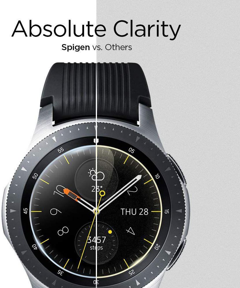 Spigen GLAS.tR Samsung Galaxy Watch 46MM Screen Protector (3-Pack) afbeelding 6