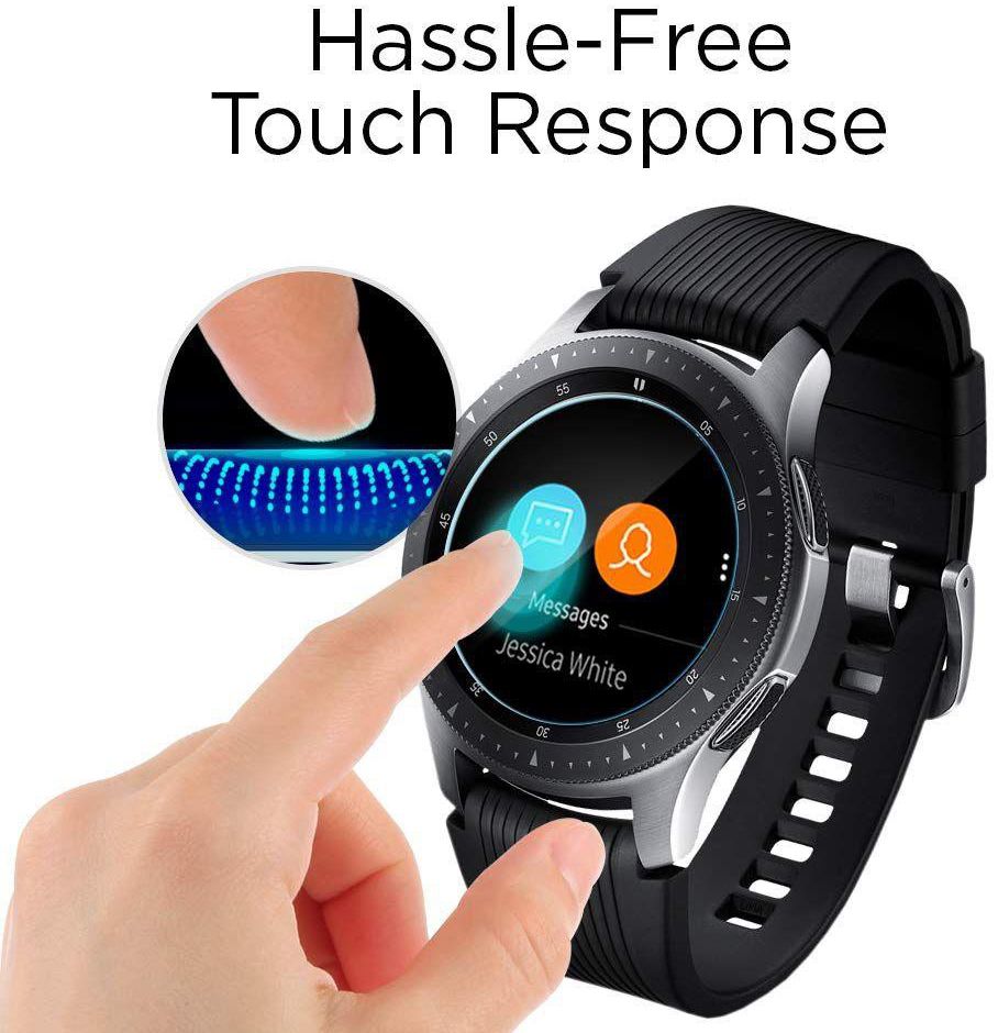 Spigen GLAS.tR Samsung Galaxy Watch 46MM Screen Protector (3-Pack) afbeelding 5