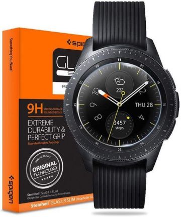 Spigen GLAS.tR SLIM Samsung Galaxy Watch 42MM Screenprotector (3-Pack) Screen Protectors