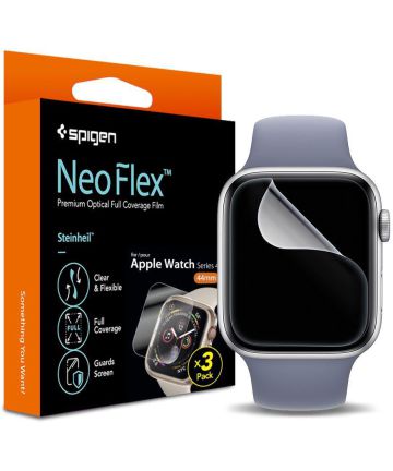 Spigen Neo Flex HD Apple Watch 44MM Screenprotector Folie (3-Pack) Screen Protectors