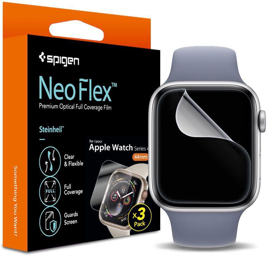 Spigen Neo Flex HD Apple Watch 44MM Screenprotector Folie (3-Pack) afbeelding 1