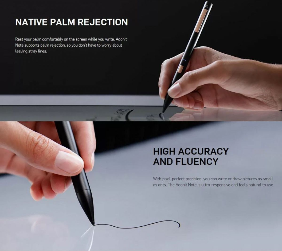 Adonit Note Stylus Pen High Accuracy voor Apple iPad Zwart afbeelding 5