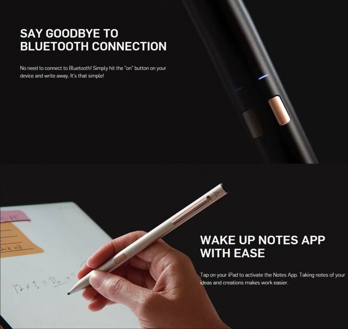 Adonit Note Stylus Pen High Accuracy voor Apple iPad Goud afbeelding 6
