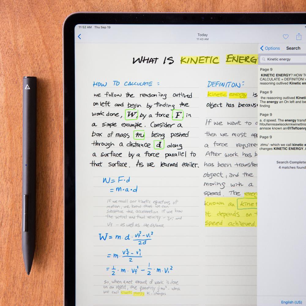 Adonit Note Plus Stylus Pen Excellent Precision voor Apple iPad Zwart afbeelding 7