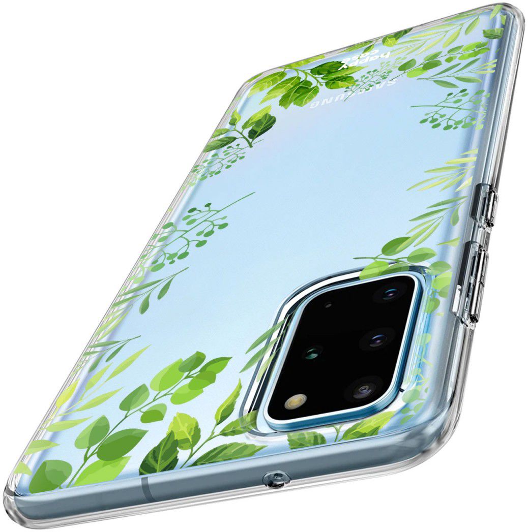 HappyCase Samsung S20 Plus Hoesje Flexibel TPU Leaves Print afbeelding 5