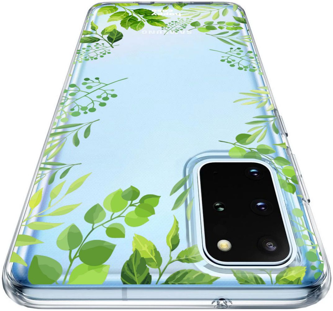 HappyCase Samsung S20 Plus Hoesje Flexibel TPU Leaves Print afbeelding 6