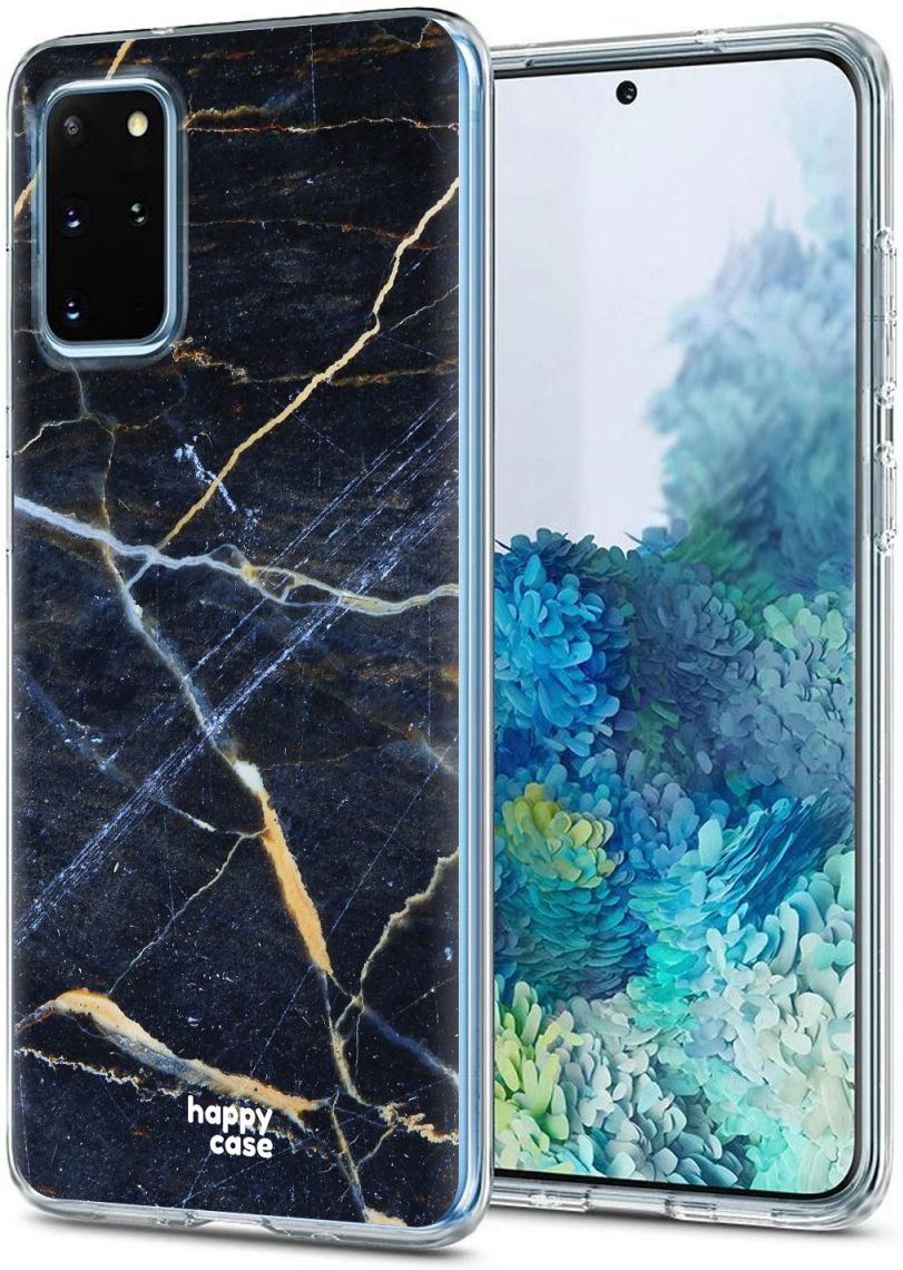 HappyCase Samsung S20 Plus Hoesje Flexibel TPU Donker Marmer Print afbeelding 2