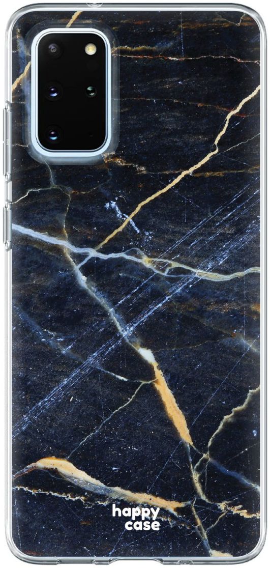 HappyCase Samsung S20 Plus Hoesje Flexibel TPU Donker Marmer Print afbeelding 1