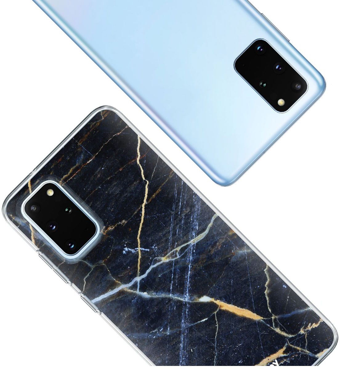 HappyCase Samsung S20 Plus Hoesje Flexibel TPU Donker Marmer Print afbeelding 8