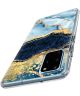 HappyCase Samsung S20 Plus Hoesje Flexibel TPU Blauw Marmer Print