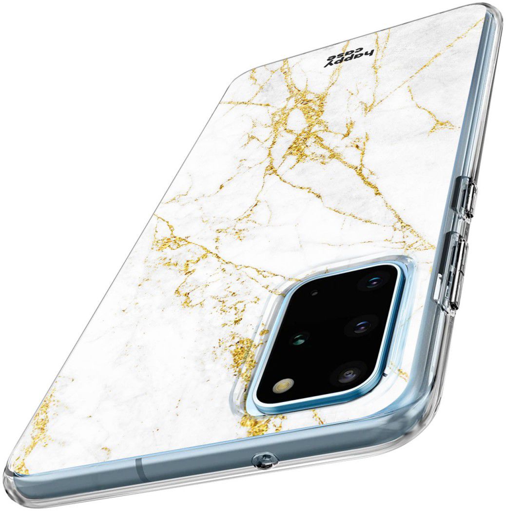 HappyCase Samsung S20 Plus Hoesje Flexibel TPU Wit Marmer Print afbeelding 7