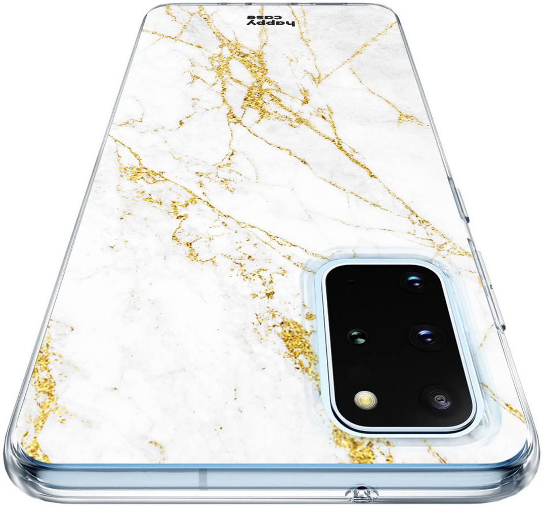 HappyCase Samsung S20 Plus Hoesje Flexibel TPU Wit Marmer Print afbeelding 8
