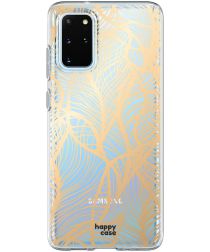 HappyCase Samsung S20 Plus Hoesje Flexibel TPU Golden Leaves Print