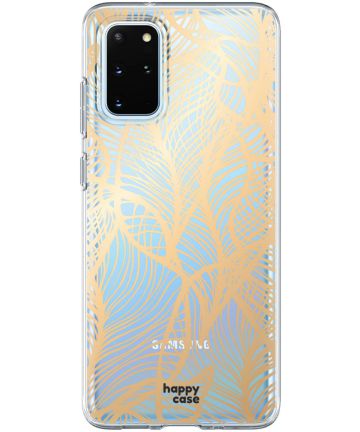 HappyCase Samsung S20 Plus Hoesje Flexibel TPU Golden Leaves Print Hoesjes