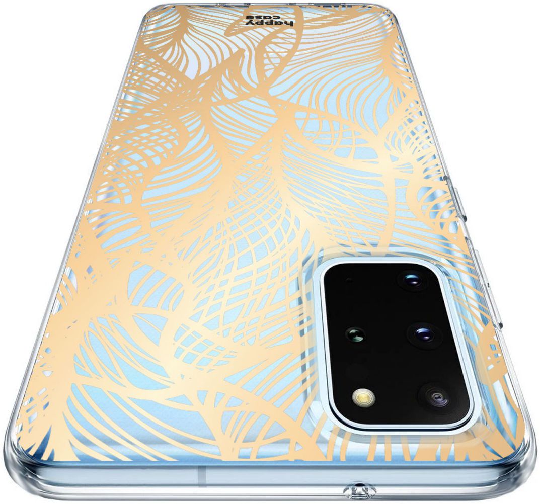 HappyCase Samsung S20 Plus Hoesje Flexibel TPU Golden Leaves Print afbeelding 5