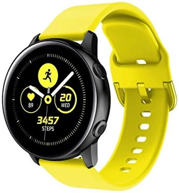 Origineel Samsung Universeel Siliconen Smartwatch 20MM Bandje Geel afbeelding 3
