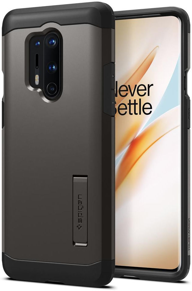 Spigen OnePlus 8 Pro Tough Armor Gunmetal afbeelding 1