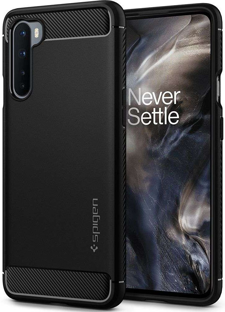 Spigen OnePlus Nord Hoesje Rugged Armor Zwart afbeelding 1