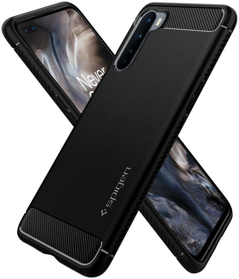 Spigen OnePlus Nord Hoesje Rugged Armor Zwart afbeelding 5