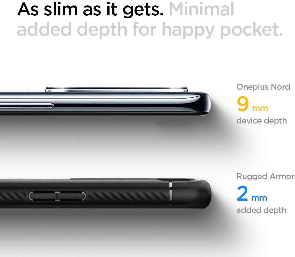 Spigen OnePlus Nord Hoesje Rugged Armor Zwart afbeelding 9