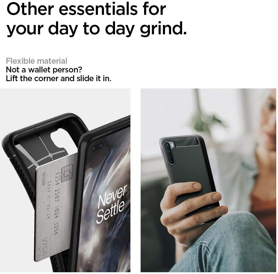 Spigen OnePlus Nord Hoesje Rugged Armor Zwart afbeelding 11