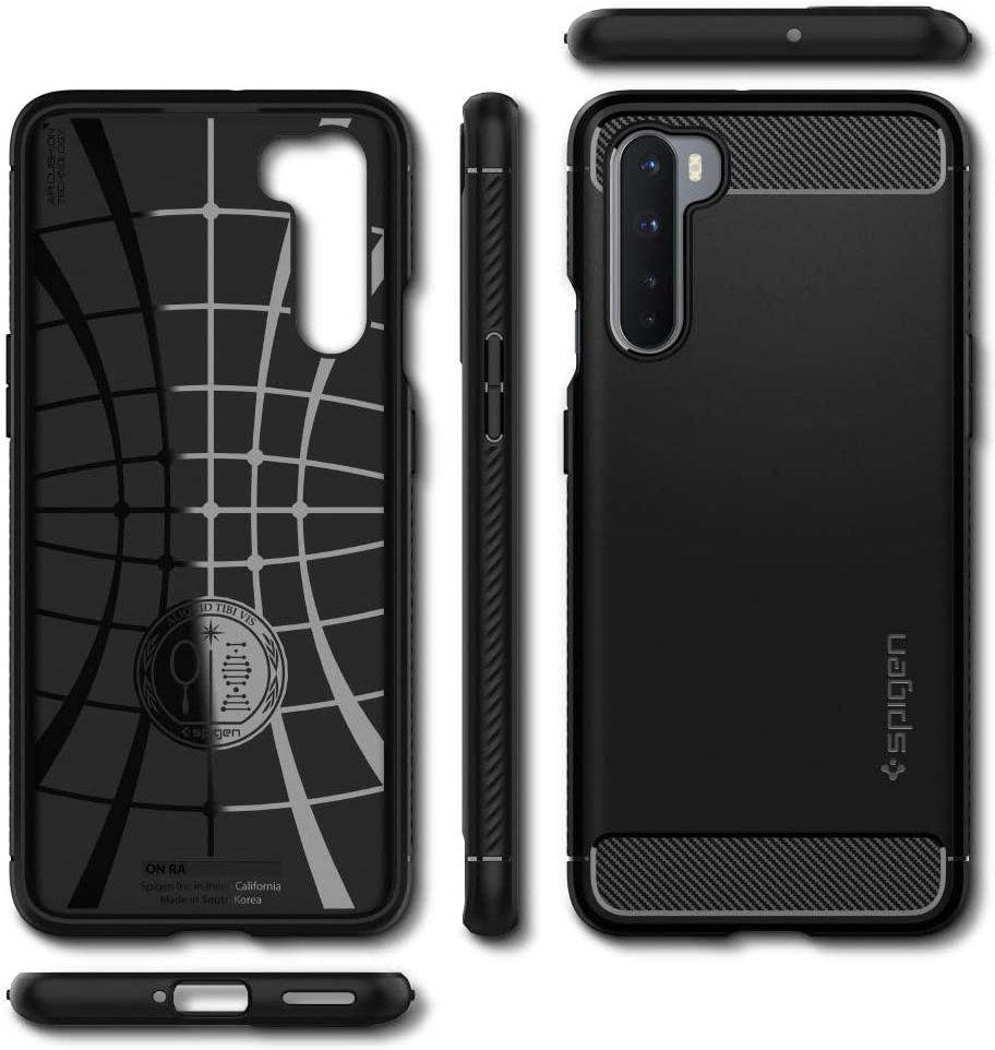 Spigen OnePlus Nord Hoesje Rugged Armor Zwart afbeelding 12