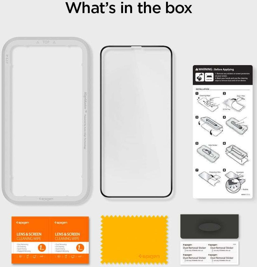 Spigen Apple iPhone 11 Pro AlignMaster Tempered Glass met Montageframe afbeelding 9