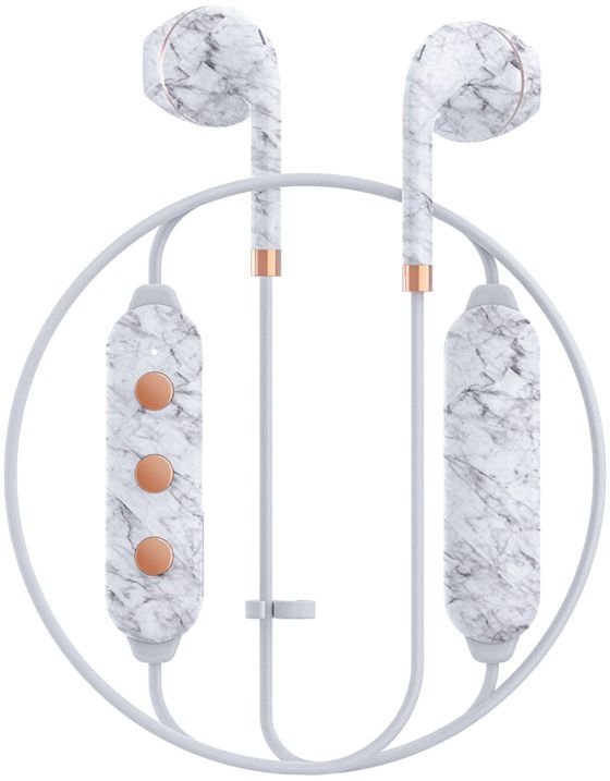 Happy Plugs Wireless II Draadloze In-Ear Bluetooth Headset Wit Marmer afbeelding 1