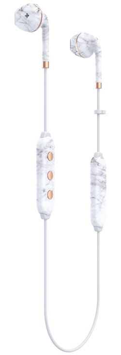 Happy Plugs Wireless II Draadloze In-Ear Bluetooth Headset Wit Marmer afbeelding 3