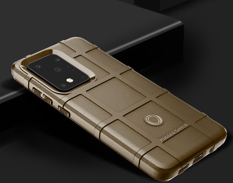 Samsung Galaxy S20 Ultra Shock Proof Rugged Shield Bruin afbeelding 2
