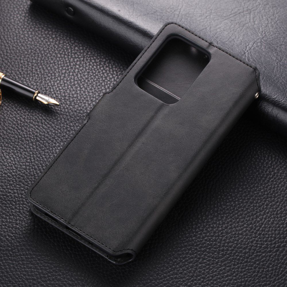 AZNS Samsung Galaxy S20 Ultra Portemonnee Stand Hoesje Zwart afbeelding 5