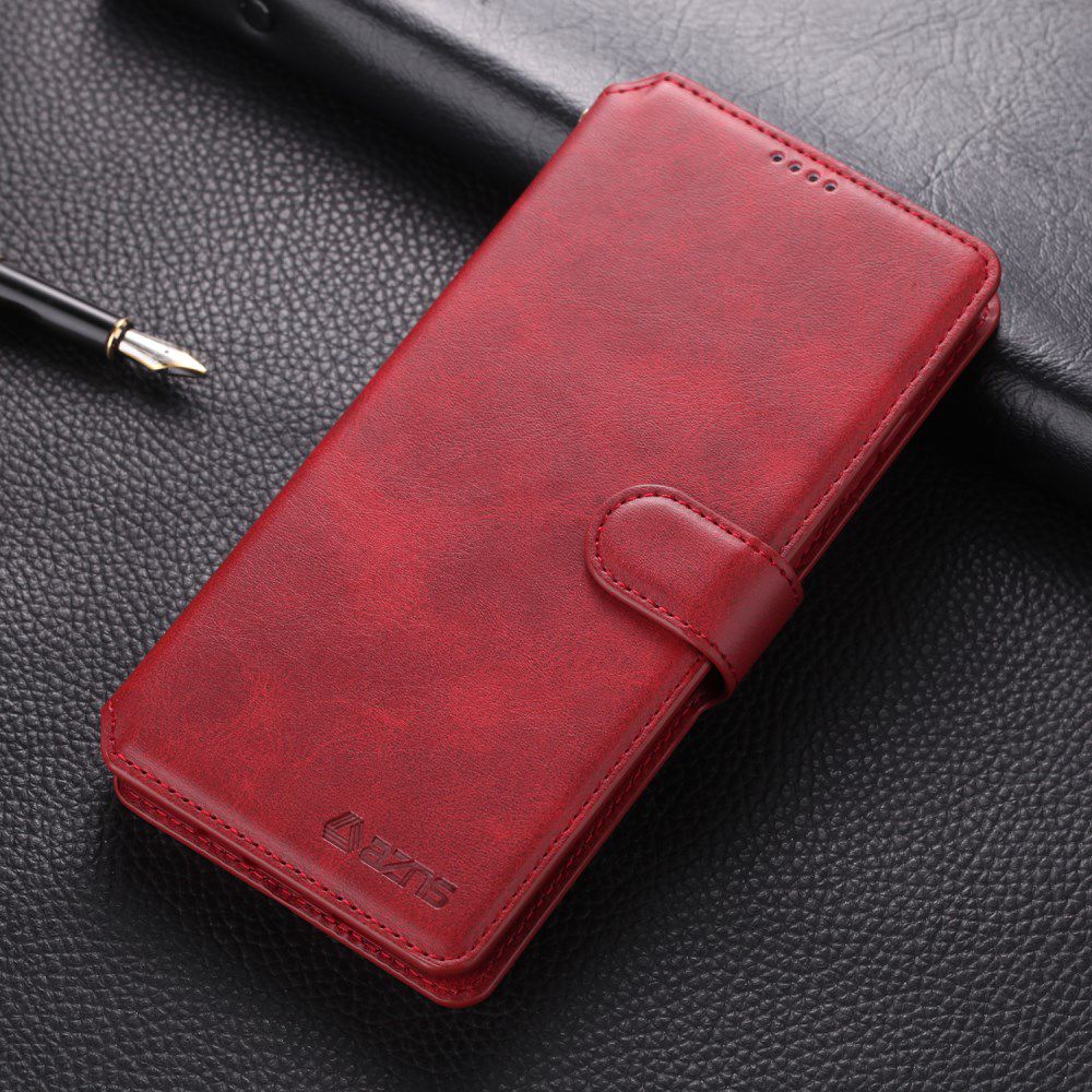 AZNS Samsung Galaxy S20 Ultra Portemonnee Stand Hoesje Rood afbeelding 4