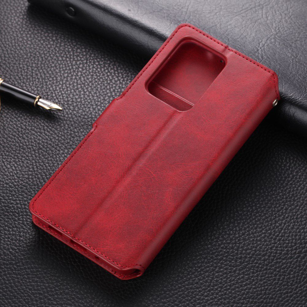 AZNS Samsung Galaxy S20 Ultra Portemonnee Stand Hoesje Rood afbeelding 5