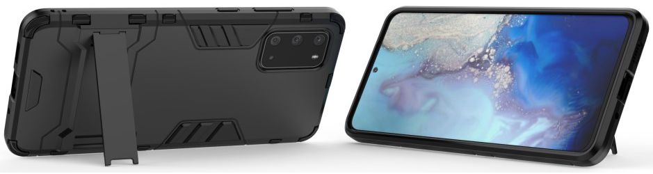 Samsung Galaxy S20 Ultra Hybride Hoesje met Kickstand Zwart afbeelding 2